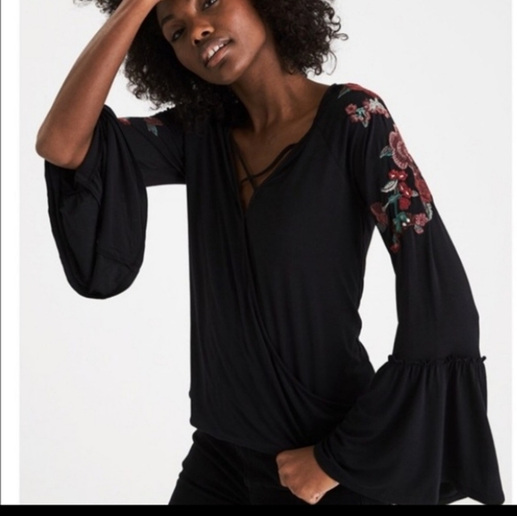 American Eagle Outfitters Tops - American Eagle Embroidered Top